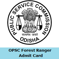 OPSC Forest Ranger Admit Card