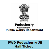 PWD Puducherry JE Hall Ticket