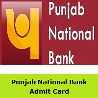 Punjab National Bank Admit Card