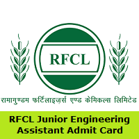 RFCL Junior Engineering Assistant Admit Card