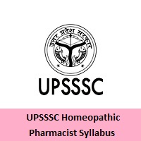 UPSSSC Homeopathic Pharmacist Syllabus