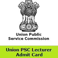 Union PSC Lecturer Admit Card