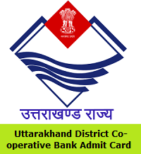 Uttarakhand District Co-operative Bank Admit Card
