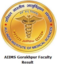 AIIMS Gorakhpur Faculty Result