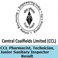CCL Pharmacist, Technician, Junior Sanitary Inspector Result