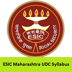 ESIC Maharashtra UDC Syllabus