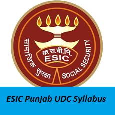 ESIC Punjab UDC Syllabus