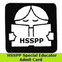 HSSPP Special Educator Admit Card