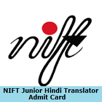 NIFT Junior Hindi Translator Admit Card