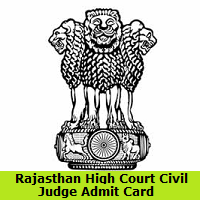 Rajasthan High Court Civil Judge Admit Card