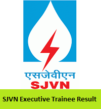 SJVN Executive Trainee Result