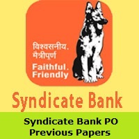 Syndicate Bank PO Previous Papers