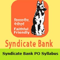 Syndicate Bank PO Syllabus
