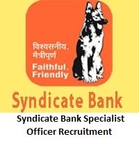 Syndicate Bank Specialist Officer Recruitment