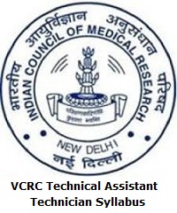 VCRC Technical Assistant, Technician Syllabus