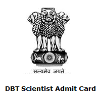 DBT Scientist Admit Card