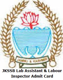 JKSSB Lab Assistant & Labour Inspector Admit Card