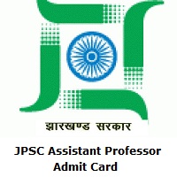 JPSC Assistant Professor Admit Card