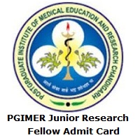 PGIMER Junior Research Fellow Admit Card 